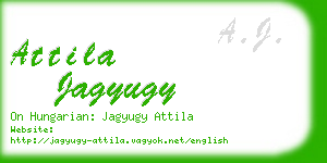 attila jagyugy business card